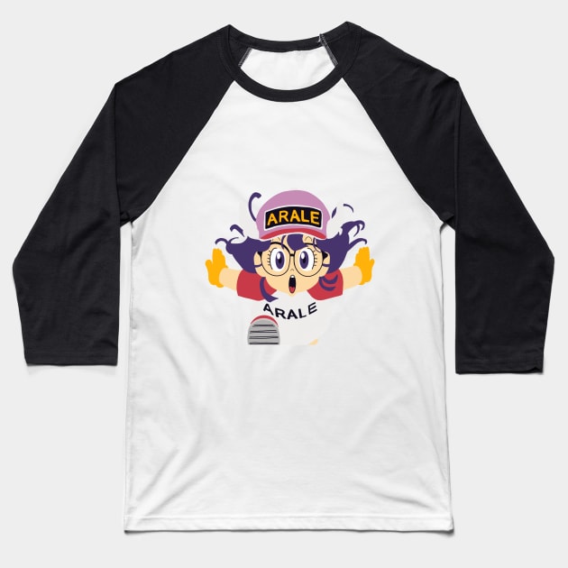 Arale chan running Baseball T-Shirt by Chill Studio